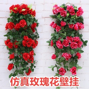 ดอกกุหลาบประดิษฐ์แบบแขวนผนัง ยี่ห้อ Pioneer ตกแต่งภายในบ้าน สีแดงชมพู - Product Image 1