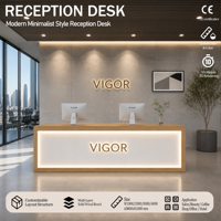 Harga Pabrik Meja Resepsionis Salon Kecantikan Kayu Modern untuk Hotel Pusat Perbelanjaan - Furnitur Komersial Custom
