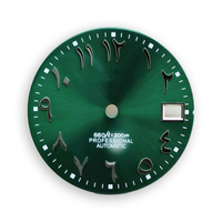 Cadran de montre en alliage de cuivre léger de 28,5 mm avec texte arabe bleu, étanche, jour/date, mouvement japonais, personnalisable avec logo de marque TBL, vente en gros