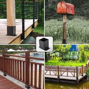 Support de <span class=keywords><strong>poteau</strong></span> 4x4 en gros |   Ancre à <span class=keywords><strong>bride</strong></span> en acier robuste pour pergola et terrasse - Product Image 3