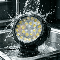 Phare de travail LED rond de 7 pouces 81W, étanche IP68, 12-48V, lampe auxiliaire pour conduite tout-terrain, voiture, camion, chariot élévateur, machines