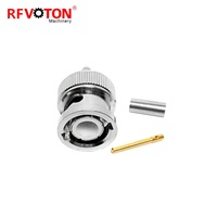 Connecteur RF à faible perte, connecteur à baïonnette BNC mâle, corps nickelé pour RG316 RG174 LMR100 pour appareil de communication sans fil