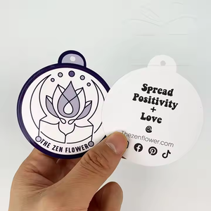 Etiquetas adhesivas con logotipo personalizado del fabricante para productos de ropa, etiquetas de vinilo para prendas de vestir, etiquetas adhesivas colgantes troqueladas con impresión de código QR - Product Image 4