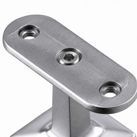 Support carré réglable en acier inoxydable pour main courante de balustrade en verre pour escalier et balcon
