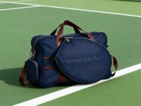Grand sac de pickleball fourre-tout imperméable avec logo personnalisé pour raquette de tennis Bordures en cuir Couleur personnalisée Modèles personnalisés