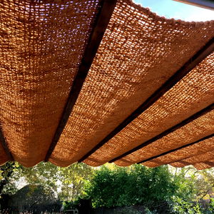 Eco2go Vietnam 900 GSM Heavy-Weave Pergola Coir <b>Shade</b> <b>Sail</b> Double - Twisted Coconut Fiber Sun Canopy with Steel Hooks - Product Image 1