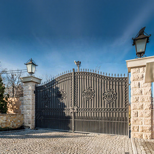 Porte en métal design extérieur grandes portes d'entrée principales en acier portes en <span class=keywords><strong>fer</strong></span> forgé porte d'allée porte en <span class=keywords><strong>fer</strong></span> - Product Image 6