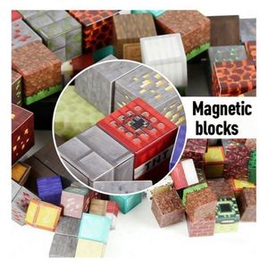 TOYSRUNNER MC25129 Christmas Gift Magnetic Cube Building Set STEM Educational Sensory <b>Plastic</b> Construction Learning <b>Blocks</b> - Product Image 2