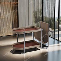 Chariot de rangement de classe Table d'appoint Table de service de salon antique moderne de luxe Table basse avec roue