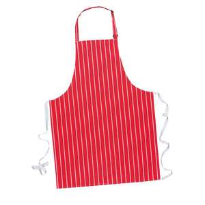 PORTWEST - S839RWR Delantal de babero de polialgodón rojo/blanco-EAN 5036108021154 CHEFS AND FOOD INDUSTRY WORKWEAR - Product Image 2