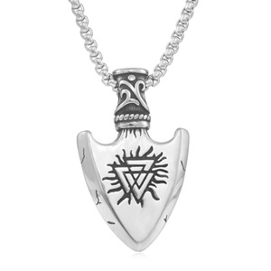 yunnique Viking Shield Pendant Stainless Steel Unisex Necklace Geometric Design Punk Retro Style 280759 - Product Image 5