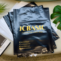 Sac à provisions en plastique noir découpé à l'emporte-pièce avec poignée Marchandise PE-HD PE-LDPE personnalisée avec logo imprimé personnalisé