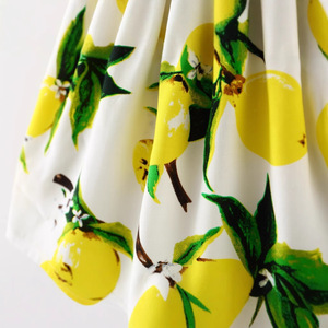 Vestito da Principessa per Bambine con Spalline in Velluto a Coste, Design Stampato con Limoni, Stile Coreano per Commercio Estero AliExpress - Product Image 3