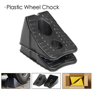 Custom Vehicle Plastic Wheel Chock for Truck RV Parking Solid Anti Slip Truck Wheel <b>Wedge</b> 2 Pack <b>Set</b> Factory - Product Image 1