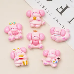 Hot Bán Màu Hồng Lớn Tai Con Chó Đáng Yêu Phim Hoạt Hình Nhựa Nghệ Thuật Thủ Công Mỹ Nghệ Cho Scrapbooking Embellishments Bút Chì Trường Hợp Tự Làm Đảng Trang Trí