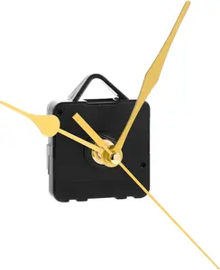 3.9 Inch Classic Pointer Quartz Wall Clock Kit Gold Silent Plastic Hanger with Movement Accessories