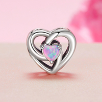 Infini esprit pendentif breloque BSC1112 925 argent pavé réglage CZ synthétique opale oxydé argent accessoire de mode bijoux mariages