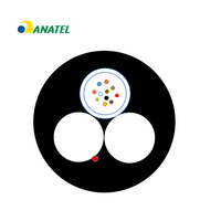 Cable de Fibra Óptica Monomodo ASU de 6-24 Núcleos para Uso en Exteriores, Mini ADSS GYFFY, Revestimiento de PE, 80m/100m de Vano, con Certificación Anatel