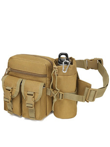 Sac banane tactique multifonctionnel en tissu Oxford avec fermeture éclair, porte-bouteille d'eau, pour activités de plein air, cyclisme, randonnée, sac de poitrine, vente en gros - Product Image 1