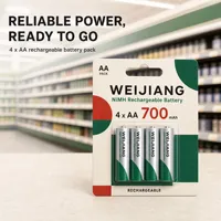 Batterie Ni-MH rechargeable AA 1,2 V 700 mAh à décharge stable pour l'électronique grand public – Vente directe usine