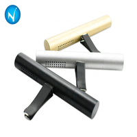 Diffuseur d'air frais pour voiture en alliage d'aluminium de marque LW, fourre-tout à quatre compartiments pour huiles essentielles d'aromathérapie, modèle 85 mm, fourni par l'usine