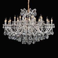 Lustre traditionnel Maria Theresa en cristal de luxe, décoration de mariage, argent, lumières suspendues pour hall d'hôtel