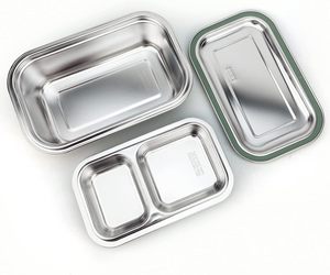 New Design Stainless Steel Sealed <b>Lunch</b> <b>Box</b> With Two <b>Compartment</b> Large Capacity Suitable for Kids Leakproof <b>Lunch</b> <b>Box</b> - Product Image 3