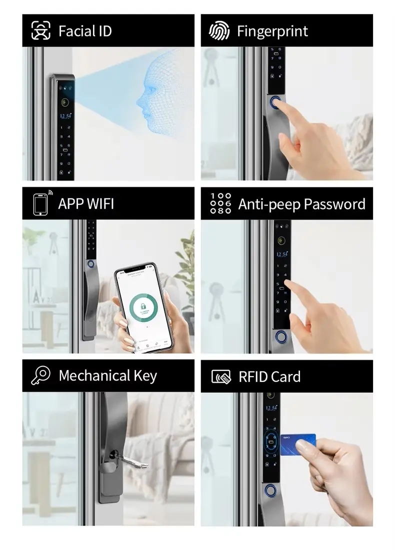 IP68 Waterproof Courtyard Smart Door Lock 3D Face Recognition Camera Outdoor Gate Anti-Theft Villa Garden Entrance Home Security · image 6