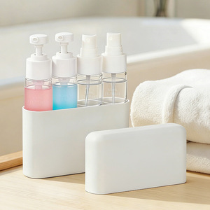 Ensemble de produits de toilette de voyage 200ML 100ML, flacon pulvérisateur portable, flacons de recharge pour nettoyant visage, soins du visage - Product Image 4