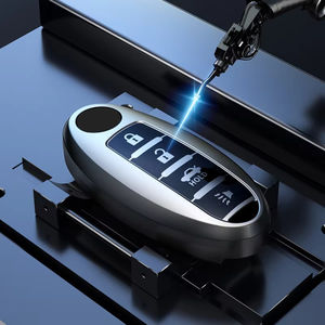 เคสใส่กุญแจรถระยะไกล4ปุ่มสีเทาไทเทเนียมสำหรับ <span class=keywords><strong>Nissan</strong></span> <span class=keywords><strong>x</strong></span> <span class=keywords><strong>Trail</strong></span> <span class=keywords><strong>T32</strong></span> <span class=keywords><strong>2020</strong></span> Rogue Patrol Murano htrail Maxima - Product Image 5