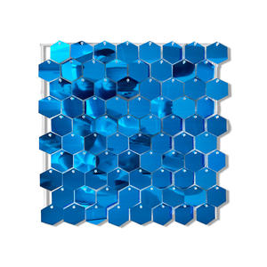 Tablero de Lentejuelas Hexagonales Coloridas y Deslumbrantes con Movimiento de Viento para Decoración de Paredes de Flores en Bodas, Fiestas de Cumpleaños y Celebraciones - Product Image 5