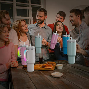 6 ألوان الصمام ABS الباعثة للضوء كوب الماء مع مقبض ملون الإبداعية ومثيرة مقبض متعدد الألوان - Product Image 6