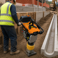 Pilonneuse vibrante pour travaux de fondation et compactage de sols en zones étroites et de fossés