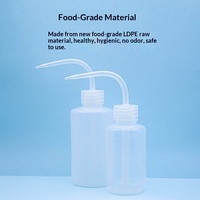 Bouteille en plastique transparente de 150 ml/250 ml/500 ml moulée par soufflage pour le nettoyage des lentilles RGP et le rinçage des plantes succulentes, avec bec courbé