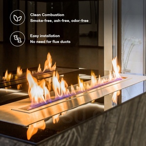 <span class=keywords><strong>Cheminée</strong></span> à <span class=keywords><strong>bioéthanol</strong></span> double face MEISU.CH Linear Cocon Fuel, économique et haut de gamme, en acier inoxydable - Product Image 4