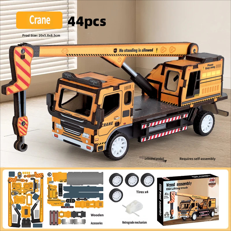 รถบรรทุกเครนดึงกลับ 44 ชิ้น [บรรจุกล่องสี]