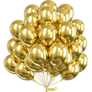 12 İnç Yuvarlak Ayna Metalik Krom Lateks Balonlar Doğum Günü Düğün Balon Çelenk Kemeri Parti Arka Planı - Product Image 5