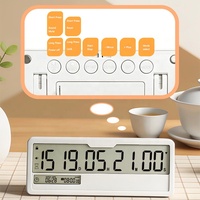 Contador Digital Electrónico Magnético de Pantalla Grande J&R, Temporizador de 2000 Días, con Reloj