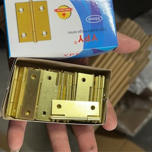 YPY Furniture Hinge 50mm Brass Surface Mount Durable Traditional Style - Product Image 1
