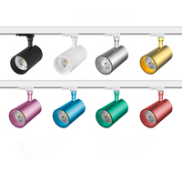 Feux de voie réglables commerciaux 20w focus led système de rail de lumière de piste accessoires de luminaire de projecteur