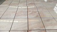Dalles de pierre de marbre rose crème naturelle surface polie Carreaux de mur et de sol modernes comptoirs coiffeuse et table console