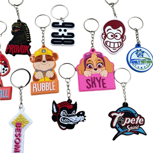 Porte-clés en PVC souple personnalisé sur mesure, toutes formes, faible MOQ, cadeaux promotionnels d'entreprise, porte-clés en caoutchouc 3D - Product Image 3