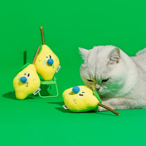 Jouet pour chat en bambou écologique en forme de pomme, résistant à la mastication et à la molaie, bâtonnet à mâcher pour les dents - Product Image 6