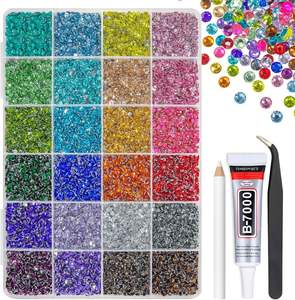 Kit de <span class=keywords><strong>strass</strong></span> en résine multicolore tendance pour décoration DIY, <span class=keywords><strong>strass</strong></span> effet gelée, pierres brillantes à dos plat pour nail art - Product Image 2