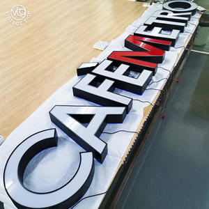 سيجم أمامي مطلية باللون الذهبي حروف قنوات تسوق إضاءة أمامية ليد 3d أكريليك مع جودة عالية - Product Image 2