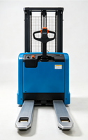 Gerbeur semi-électrique Worui 1,5 tonne avec batterie plomb-acide 24V/85Ah, déplaceur latéral hydraulique et mât bi-étages pour usage en entrepôt