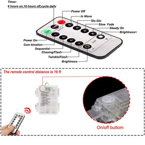 Guirnalda de Luces LED de Alambre de Cobre de 200 LED con Control Remoto, 8 Modos, Funciona con Pilas, para Decoración Navideña - Product Image 5