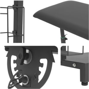 Supporto per Braccio Regolabile Nero, Poggiapiedi Portatile per Tatuaggi, Arredo per Tatuatori, Saloni di Bellezza, Centri Estetici, Parrucchieri - Product Image 4