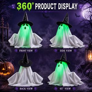 Figurine fantôme électrique Dropshipping Shopify, activée par le mouvement, visage lumineux, décoration de table d'Halloween - Product Image 3