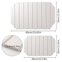 Tapis de bain pliable en pierre CC compact et facile à ranger, super absorbant en terre de diatomée, tapis antidérapant pour table